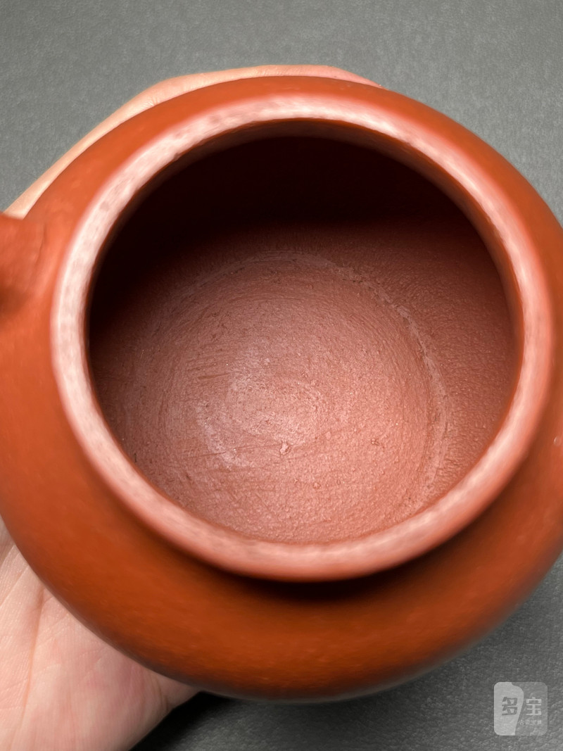 清晚期  “佐茶佑玉”款朱泥圆壶 - 图14